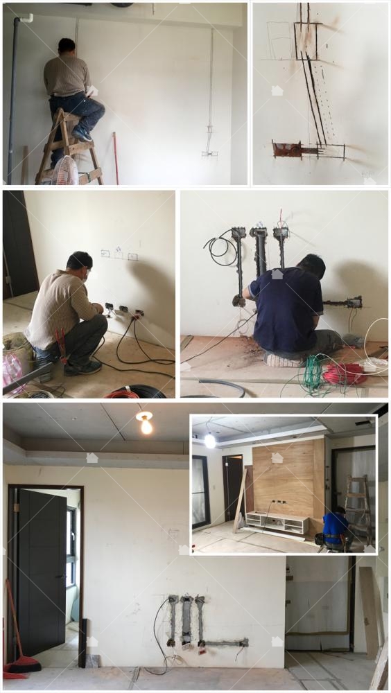 東西工務所-蒙特里安張府設計案-第四階段:水電施工照片