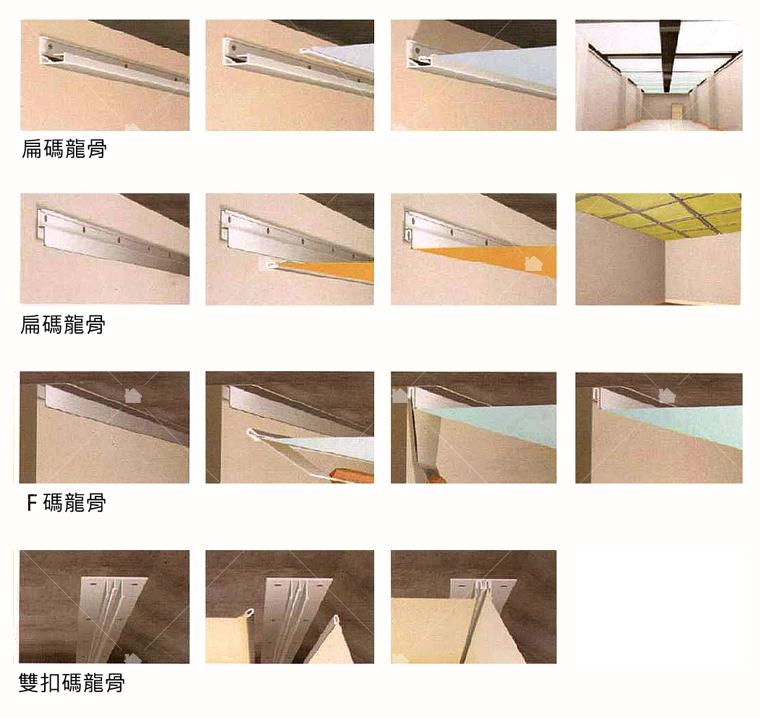 各式鋁擠型料/龍骨的施作 各式鋁擠型料/龍骨的施作