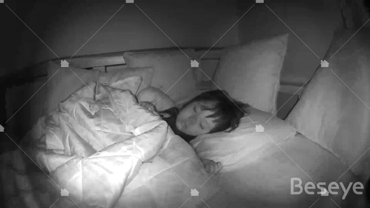 Beseye的夜視功能在孩子睡覺時很好用 Beseye的夜視功能在孩子睡覺時很好用